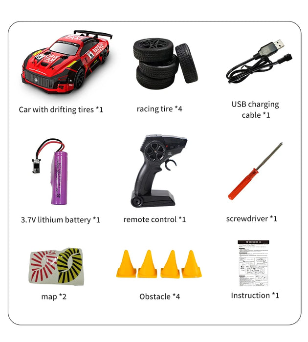 4WD Street-Glow Drift Racing Remote Control Cars On Sale
