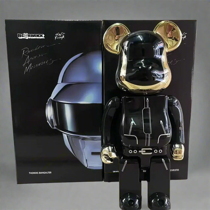 400% DJ Music Collectible Bearbrick Gold Bear Statuette Pop Art Decor Collection On Sale