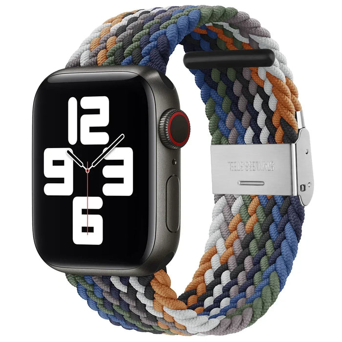 Camouflage Multicolor Stretchable Braided Loop Apple Watch Bracelet For iWatch Series On Sale