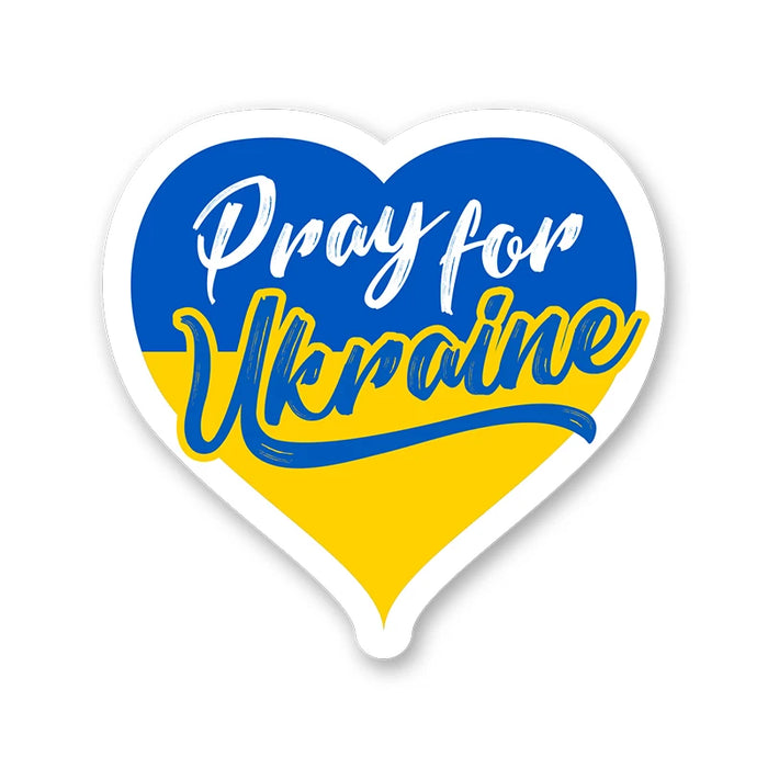 Removable Heart Pray For Ukraine Decal Stickers On Sale