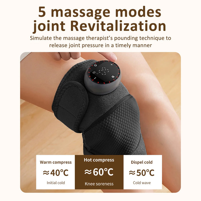 Rechargeable Smart Thermal Heating Pads With 5 Levels of Massage Modes For Knee, Shoulder, Elbow On Sale