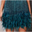 Spaghetti Strap Tassel Sequins Feather Fringe Mini Dress On Sale