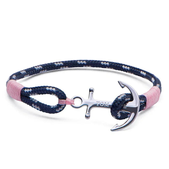 Stainless Steel Viking Anchor Nautical Single Wrap Rope Bracelets For Women And Men On Sale