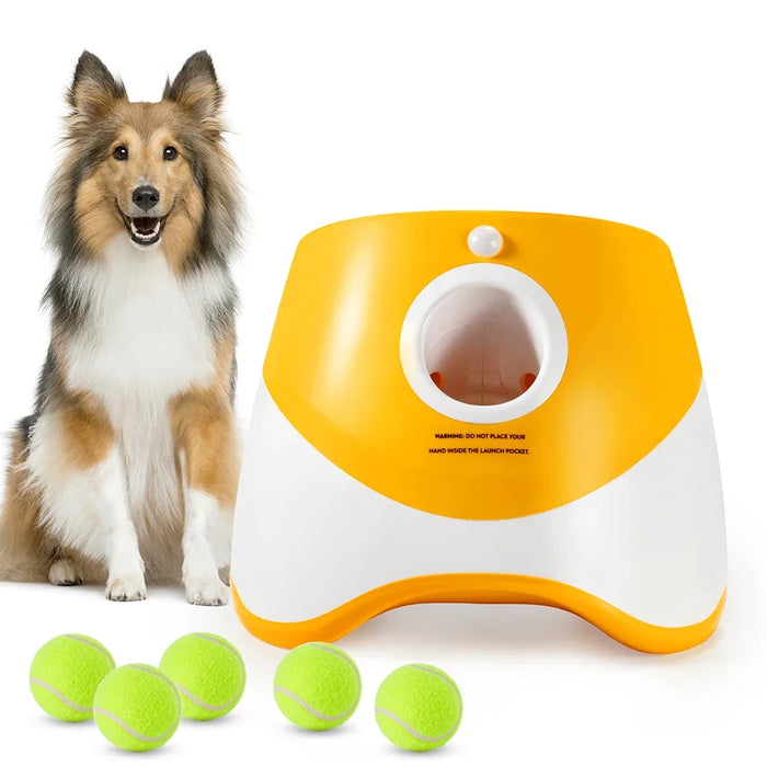 Dog Ball Thrower Toy Automatic Tennis Ball Launcher With 3 Distance Catapult Settings On Sale