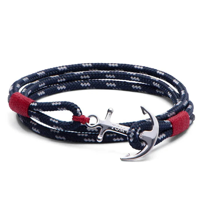 Stainless Steel Viking Anchor Nautical Wrap Rope Bracelets For Women And Men On Sale