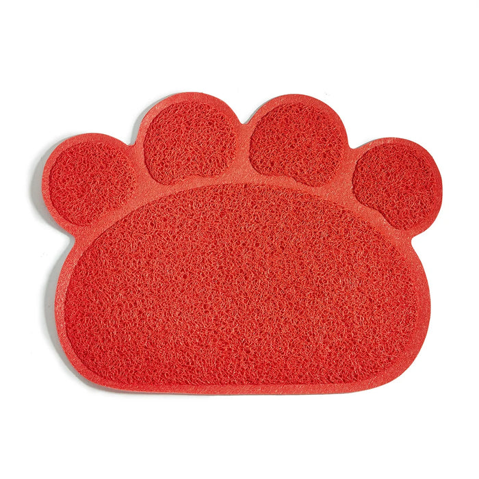 Red Waterproof High Resilience Fiber Non-slip Pet Food Bowl Placemat On Sale