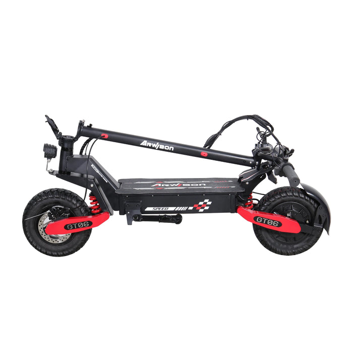 GT6 Off-Road 50KM/H 48v Battery Long Range 65km LED Display 11" High Speed Foldable Electric Scooter For Adults 1200W Motor On Sale