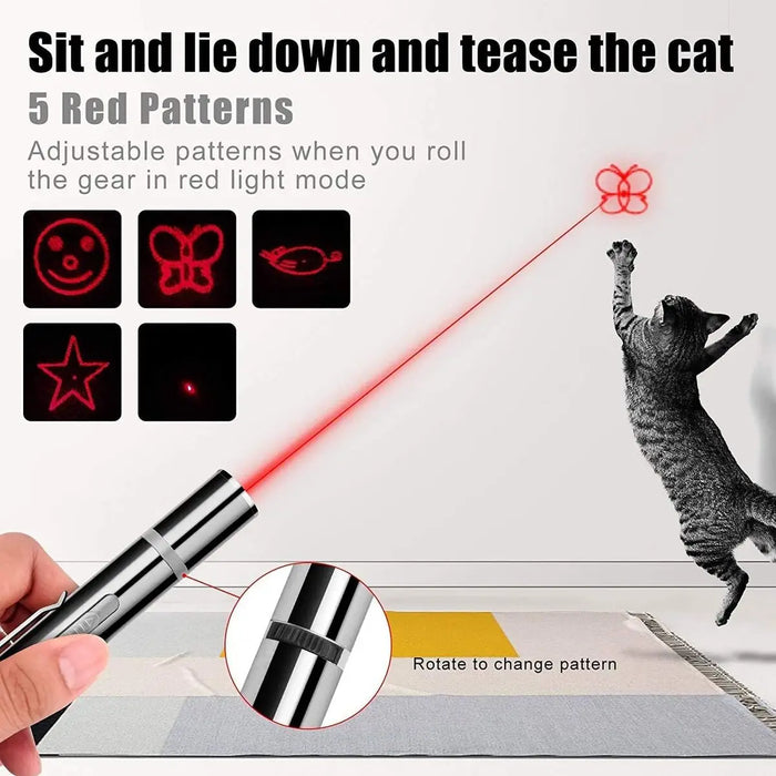 3 in 1 USB Rechargeable LED Cat Interactive Laser Pointer On Sale
