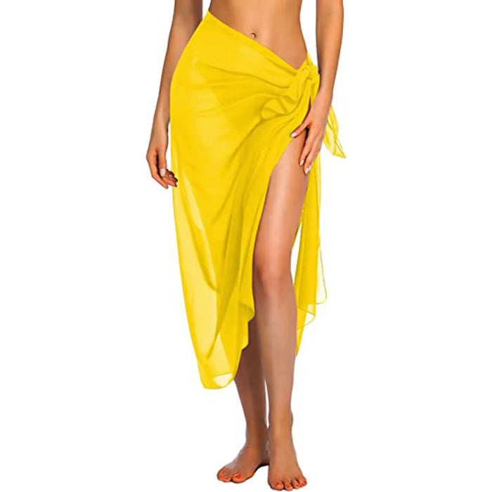 Yellow Beach Bikini Long Sarong Scarf for Swimwear Cover-ups On Sale