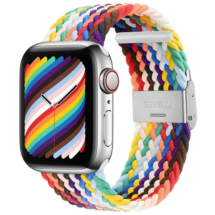 Pride Edition Stretchable Braided Loop Apple Watch Bracelet For iWatch Series On Sale