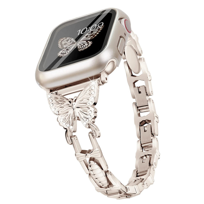 Butterfly Women Apple Watch Diamond Adjustable Chain 38mm 40mm 42mm 44mm 45mm 49mm On Sale