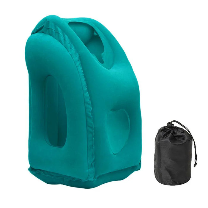 Blue Inflatable Travel Air Cushion Pillow On Sale