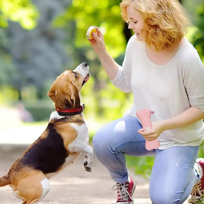 Bone Shaped Silicone Dog Treats Waist Pouch Bag On Sale