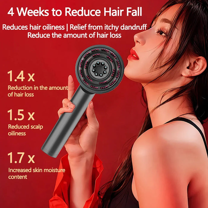 3 Modes Red Light Vibration Massage Comb Nourish Scalp Promotes Hair Growth And Hair Follicle Strength On Sale