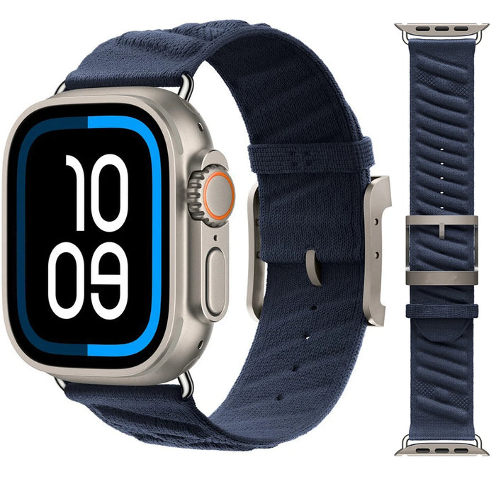 Bleu Nuit En Mer Nylon Sport Watch Straps Collection For Apple Watch 38mm, 40mm, 41mm, 42mm, 44 mm, 45mm, 46mm, 49mm On Sale