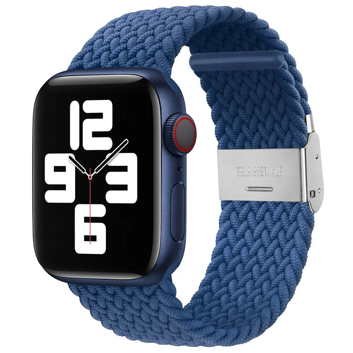 Atlantic Blue Stretchable Braided Loop Apple Watch Bracelet For iWatch Series On Sale