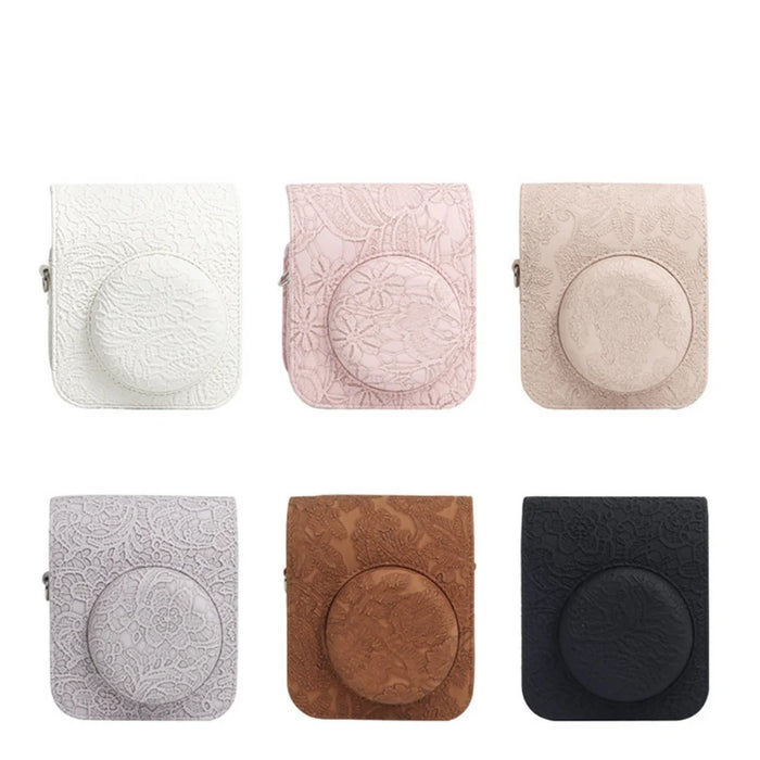 Fujifilm Instax Mini 12 3D Texture Camera Case with Shoulder Strap On Sale