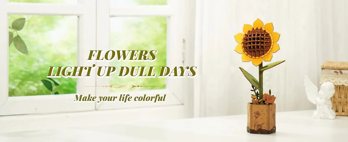 Eternal Flowers Bouquet Collection 3D Wooden Puzzle Model Kits On Sale