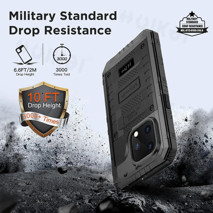 Heavy Duty Metal Waterproof Shockproof Protective Case With Kickstand For iPhone 15 Pro Max 14 Pro 13 Pro Max 12 11 On Sale