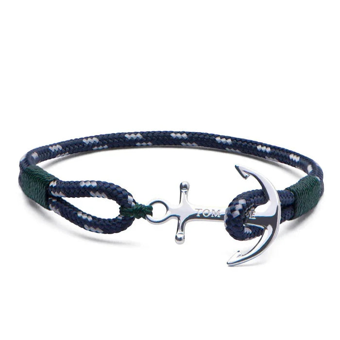 Stainless Steel Viking Anchor Nautical Single Wrap Rope Bracelets For Women And Men On Sale