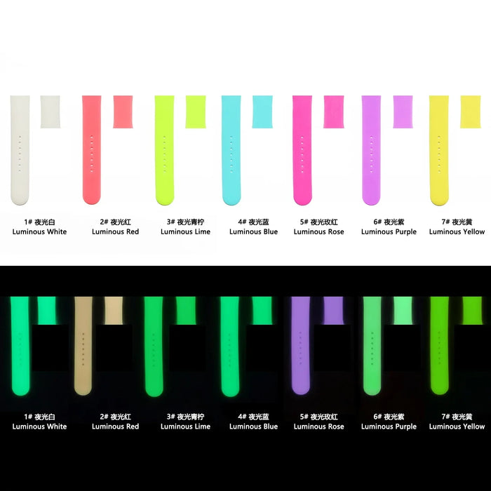 Luminous Glow In The Dark Silicone iWatch Bracelet For Apple Watch On Sale