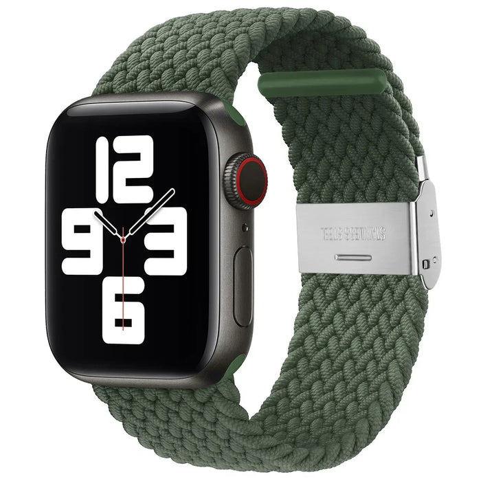 Inverness Green Stretchable Braided Loop Apple Watch Bracelet For iWatch Series On Sale
