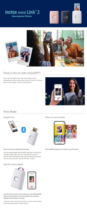 Fujifilm Instax Mini Link 2 Printer On Sale