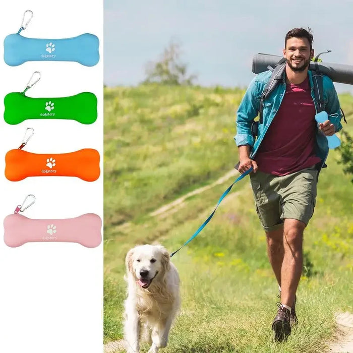 Bone Shaped Silicone Dog Treats Waist Pouch Bag On Sale