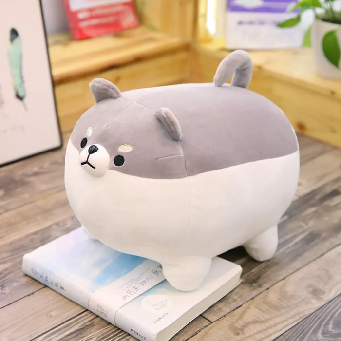 Gray Soft Shiba Inu Dog Plush Doll On Sale