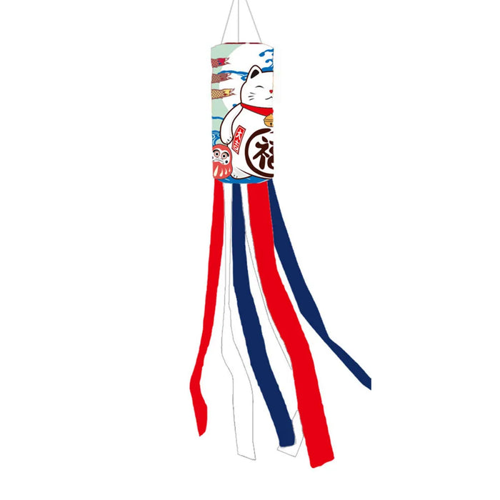 100cm Waterproof Japanese Decor Fortune Cat Carp Streamer Windsock On Sale