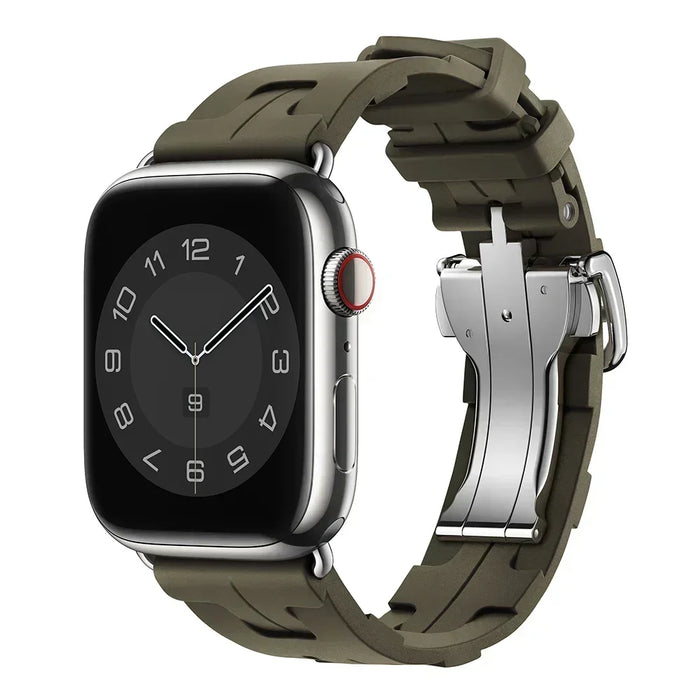Khaki Silver Kilim Single Tour Strap for Apple Watch Band 38mm, 40mm, 41mm, 42mm, 44 mm, 45mm, 46mm, 49mm On Sale