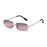 Classic Rectangular Rimless Sunglasses On Sale - Gold Grey Pink