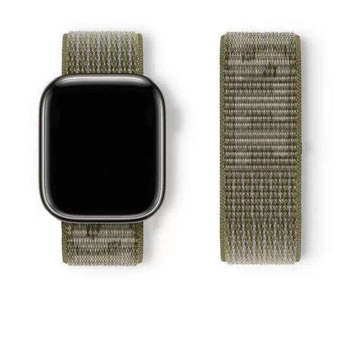 Just Do It Styles Khaki Nylon Watch Straps For Apple Watch 40mm, 41mm, 42mm, 44 mm, 45mm, 46mm, 49mm On Sale