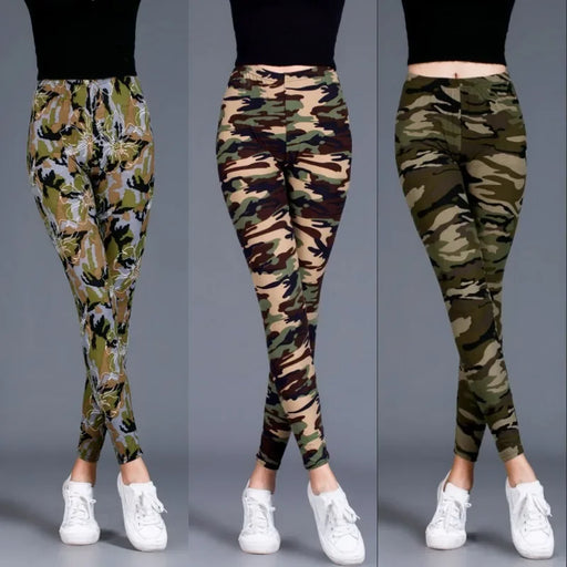 Soft High-Waisted Camouflage Yoga Gym Leggings On Sale