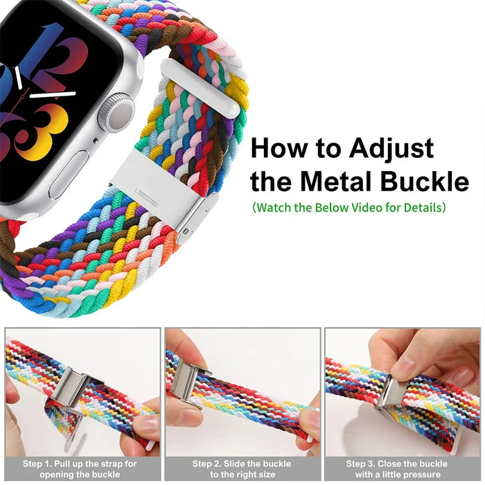 Stretchable Braided Loop Apple Watch Bracelet For iWatch Series On Sale
