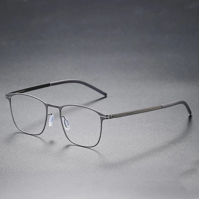 Matte Gun Lightweight German Eyewear Screwless Link Retro Eyeglasses On Sale
