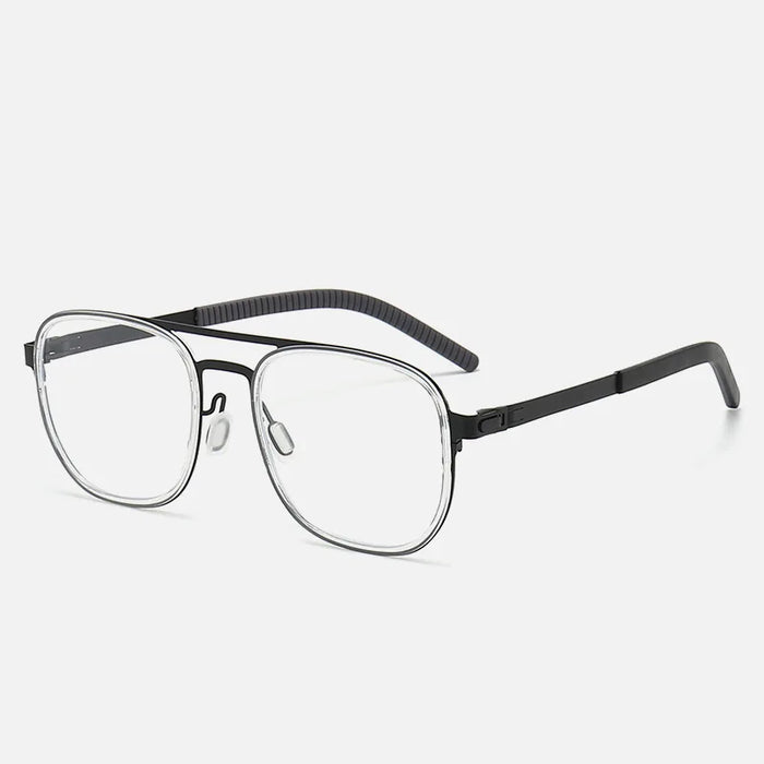 Clear Black Ultralight Anti-Blue Light Retro Style Glasses On Sale