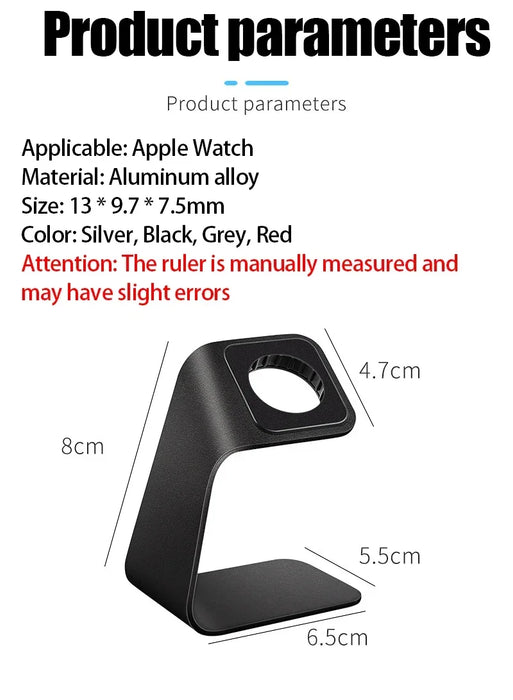 Aluminum iWatch non-slip Metal Charging Stand For Apple Smart Watches On Sale