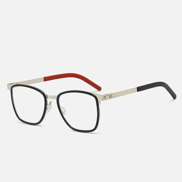 Ultralight Retro Fashion Unisex Anti Blue Light Eyeglasses On Sale - Black Silver Color