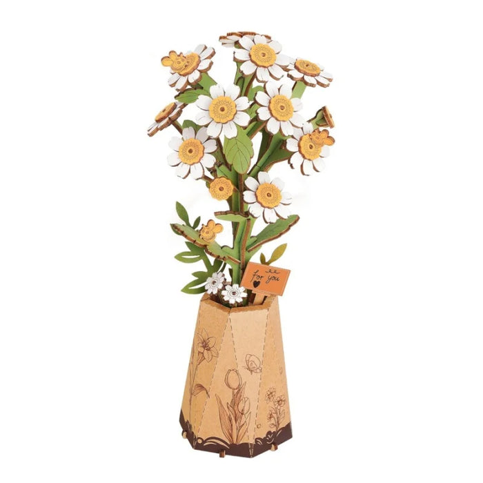 Chamomile Eternal Flowers Bouquet Collection 3D Wooden Puzzle Model Kits On Sale
