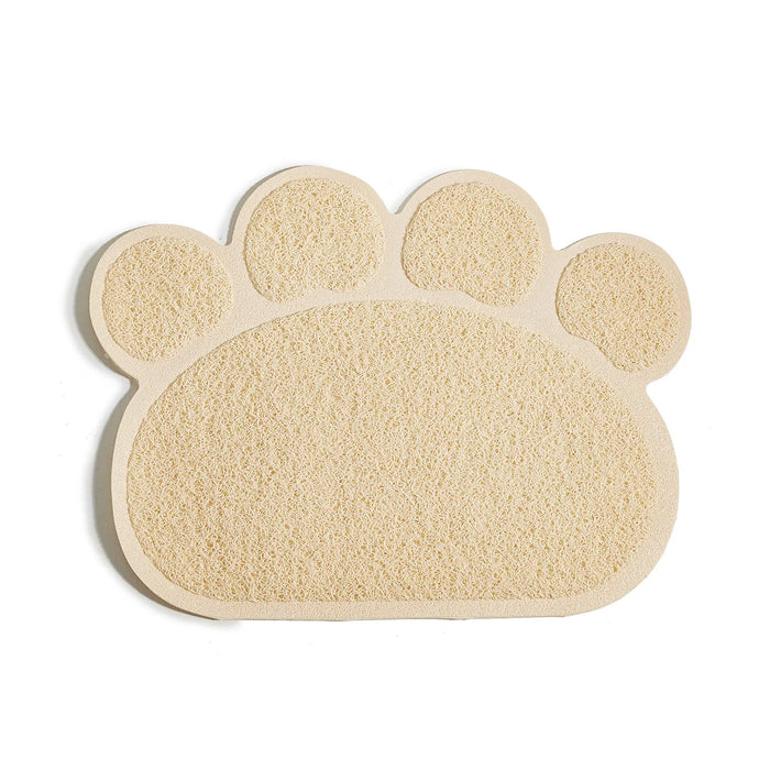 Beige Waterproof High Resilience Fiber Non-slip Pet Food Bowl Placemat On Sale