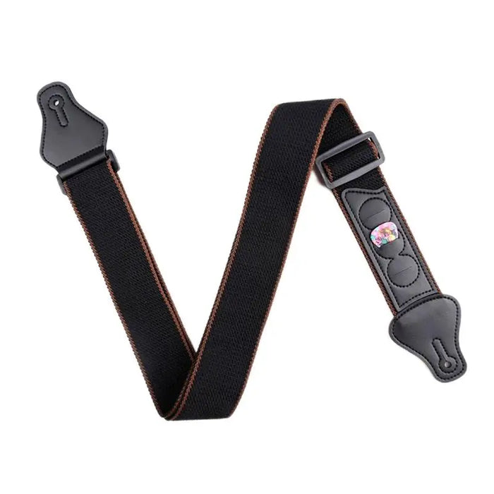 Adjustable Guitar Strap with 3 Guitar Pick Slot Design On Sale