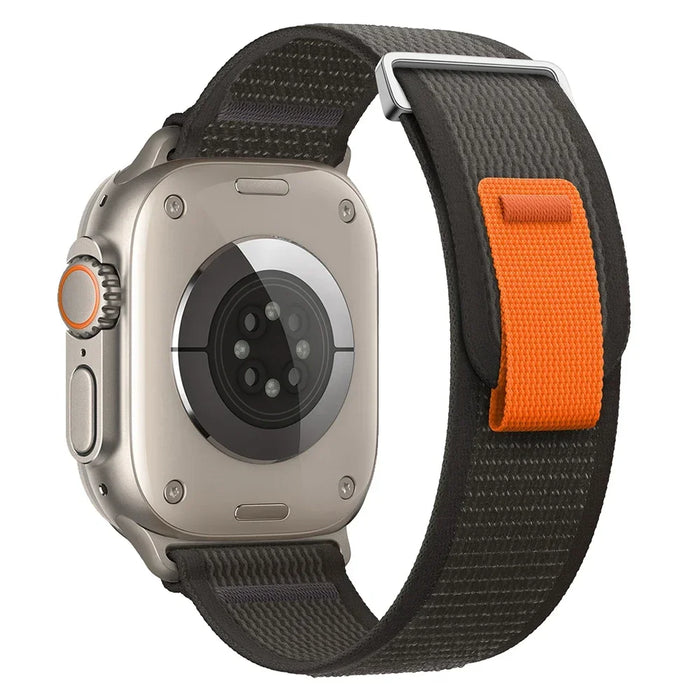 Black Orange Trail Loop Watch Straps Collection For Apple Watch Series On Sale