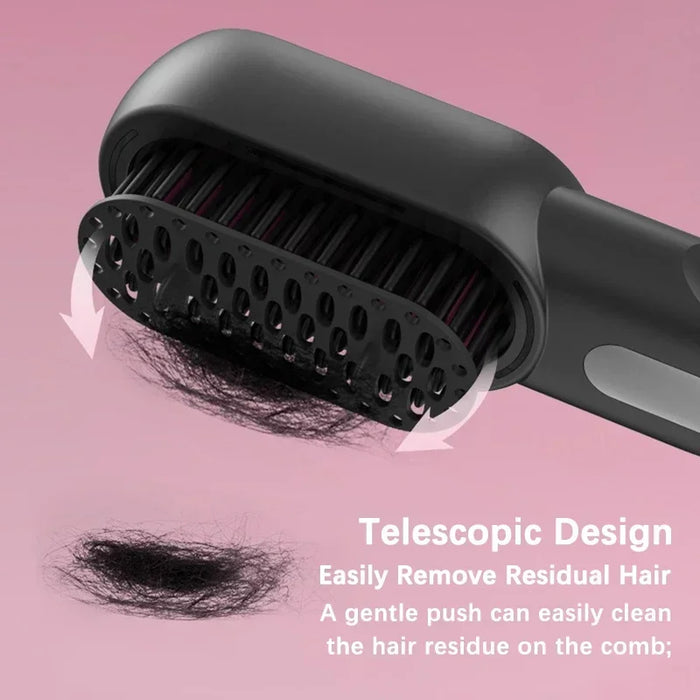 Rechargeable Wireless Negative Ion Electric Hair Comb Straightener On Sale