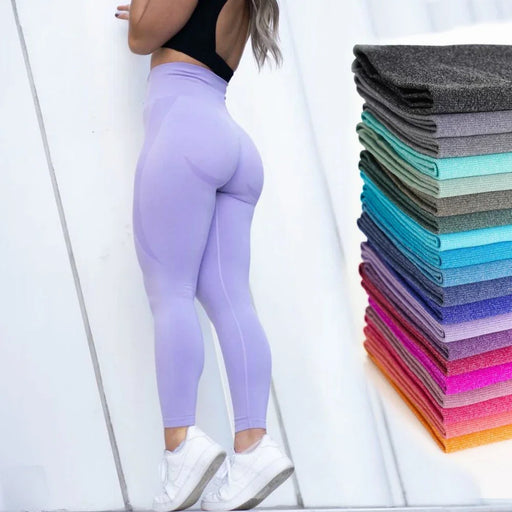 High Waisted Seamless Curve Contour Gym Yoga Quick Dry Knit Leggings On Sale