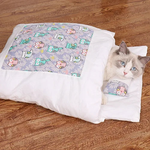 Machine Washable Purple Japanese Pet Futon Bed For Cats or Dogs On Sale