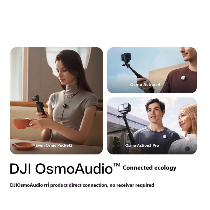 DJI Mic Mini (2TX 1RX + Charging Case) Two-Level Active Noise Cancelling Audio Stable Transmitter On Sale