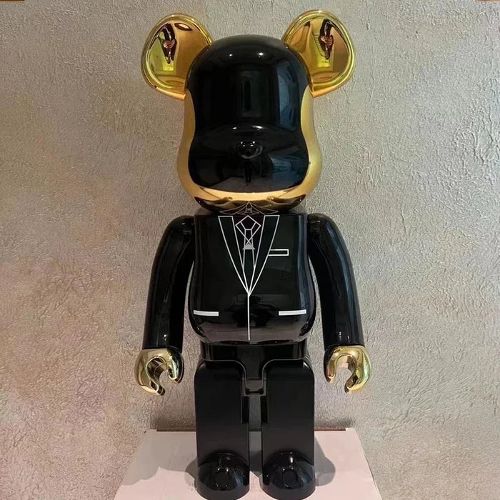 400% DJ Music Collectible Bearbrick Gold Bear Statuette Pop Art Decor Collection On Sale