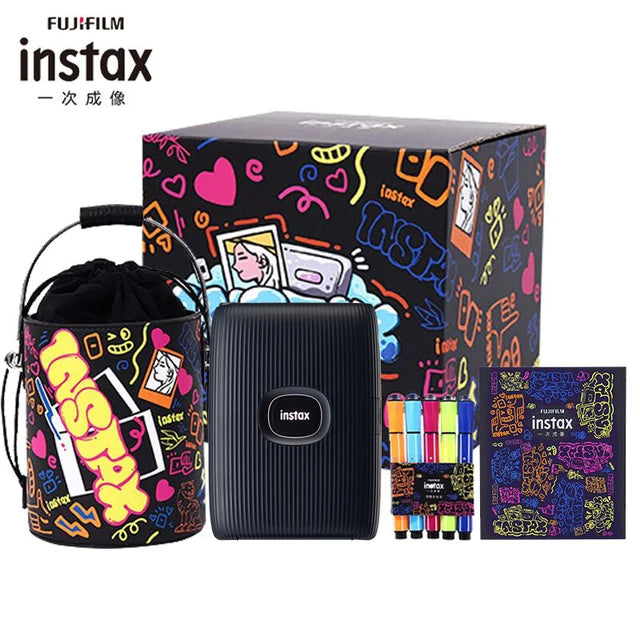 Black Fujifilm Instax Mini Link 2 Printer Gift Box Set On Sale