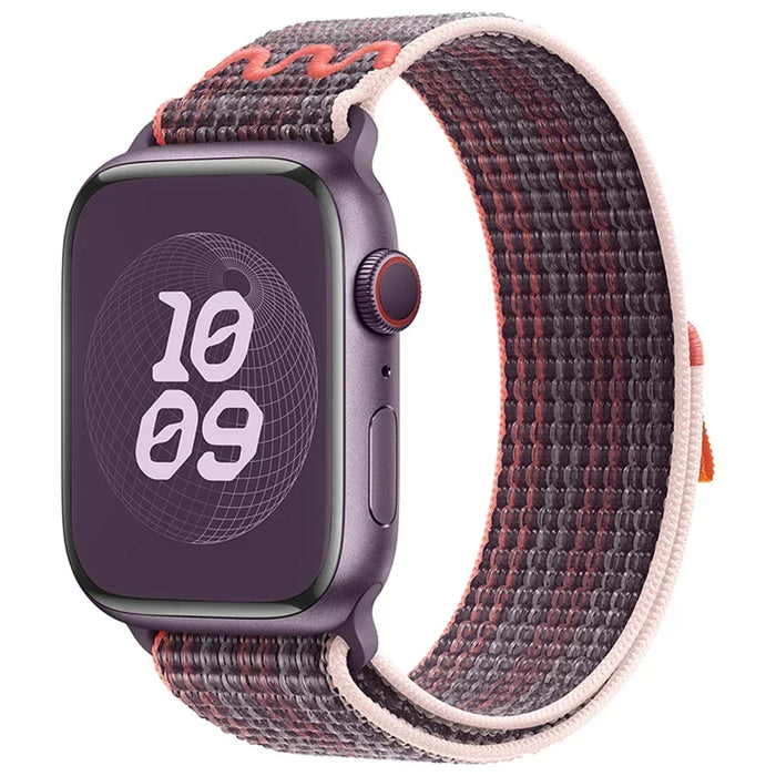 Berry Purple Nylon Sport Loop Watch Straps Collection For Apple Watch 38mm, 40mm, 41mm, 42mm, 44 mm, 45mm, 46mm, 49mm On Sale